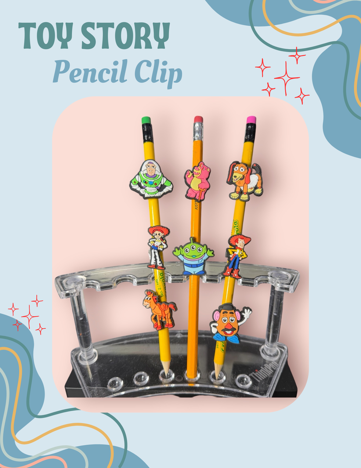Toy Story Inc Pencil Clip, Clip-on, Princess Characters