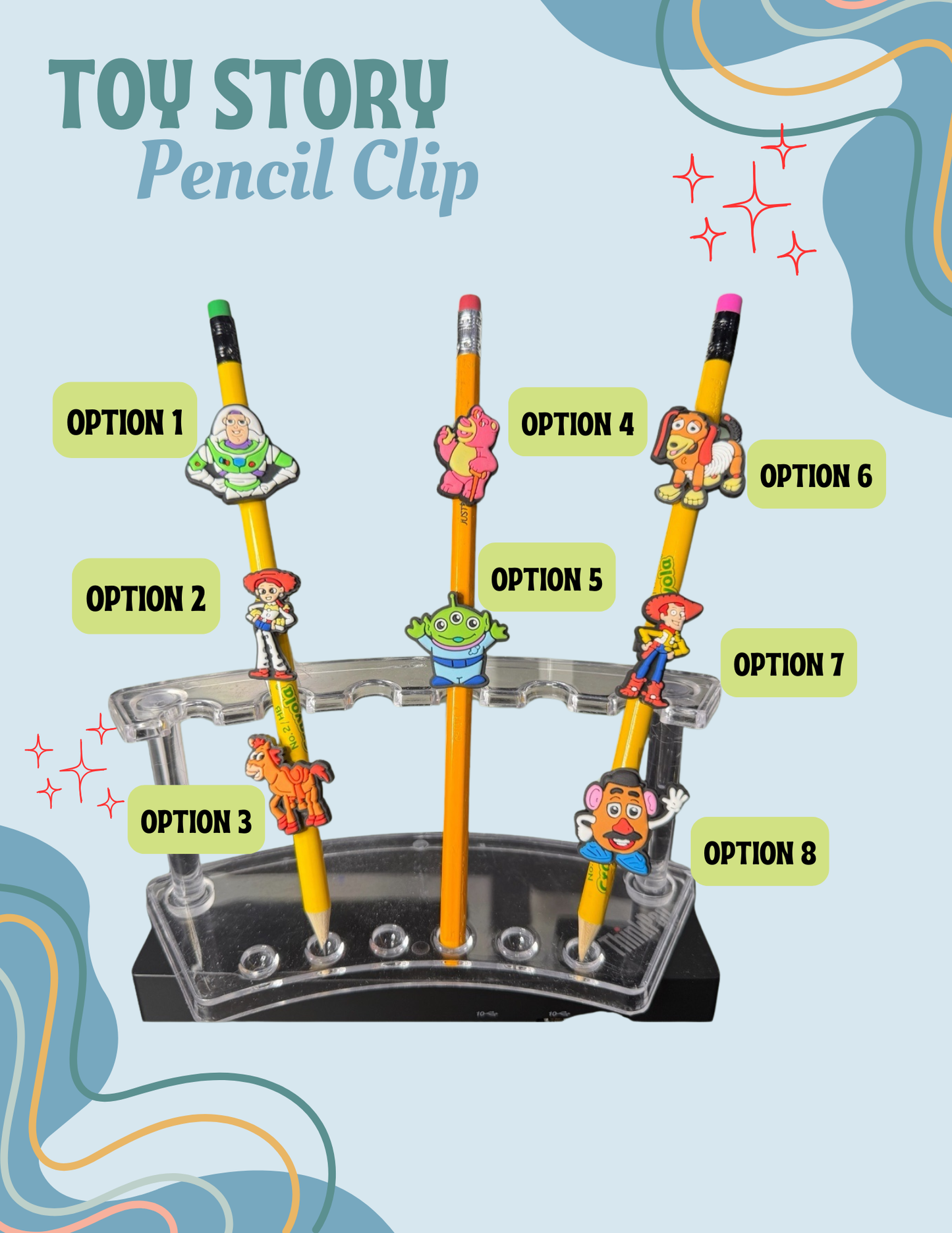Toy Story Inc Pencil Clip, Clip-on, Princess Characters