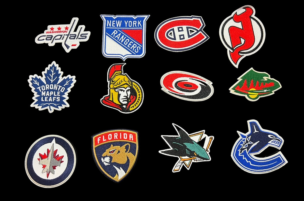 Flames Hockey Embroidery Logo Iron On | Patches |  Clothes Applique Hockey Patches